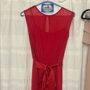 Elegant Red Sleeveless Dress